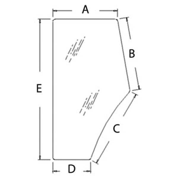Aic Replacement Parts Glass, Door, LH Fits Ford/New Holland 5610 6640 7740 WN-E9NN94032N18BB-PEX - main